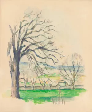 Arbre Depouille Au Jas De Bouffan by Paul Cezanne - Hand-Painted Oil Painting Reproduction