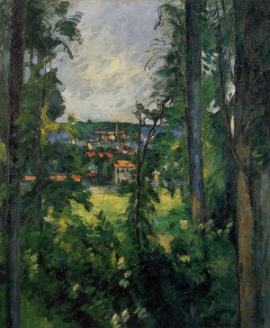 main product photo of Auvers-sur-Oise, View from Nearby painting by Paul Cezanne