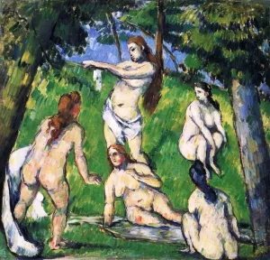 Bathers 7 by Paul Cezanne - Hand-Painted Oil Painting Reproduction