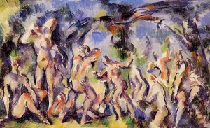 Bathers Study by Paul Cezanne - Hand-Painted Oil Painting Reproduction