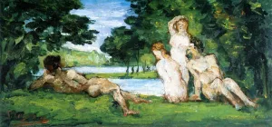 Bathers by Paul Cezanne - Hand-Painted Oil Painting Reproduction