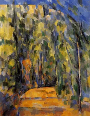 Bend in the Forest Road by Paul Cezanne - Hand-Painted Oil Painting Reproduction