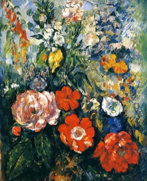 Bouquet of Flowers by Paul Cezanne - Hand-Painted Oil Painting Reproduction