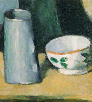 Main Product Photo of Bowl and Milk-Jug Painting by Paul Cezanne
