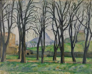 Chestnut Trees at Jas de Bouffan by Paul Cezanne - Hand-Painted Oil Painting Reproduction