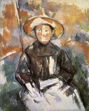 Child in a Straw Hat by Paul Cezanne - Hand-Painted Oil Painting Reproduction