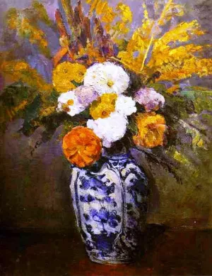 Dahlias by Paul Cezanne Oil Painting Reproduction