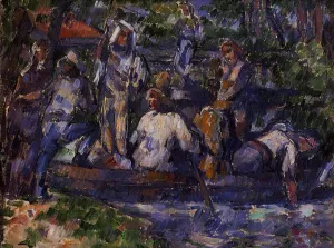 Departure by Water by Paul Cezanne - Hand-Painted Oil Painting Reproduction