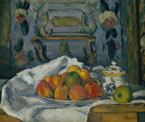 Main Product Photo of Dish of Apples Painting by Paul Cezanne
