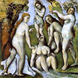 Five Bathers by Paul Cezanne - Hand-Painted Oil Painting Reproduction