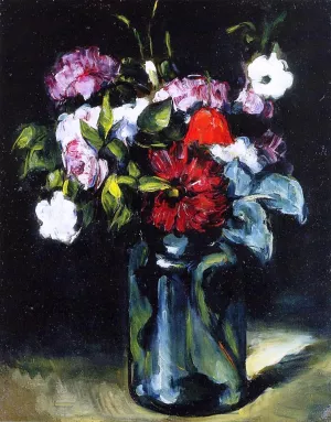 Main Product Photo of Flowers in a Vase Painting by Paul Cezanne