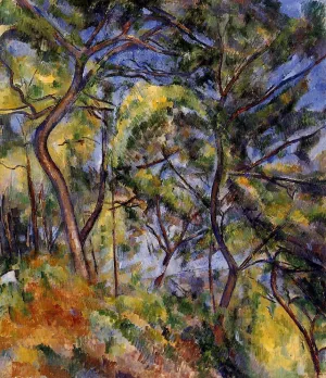 Forest by Paul Cezanne - Hand-Painted Oil Painting Reproduction