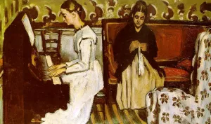 Girl at the Piano by Paul Cezanne - Hand-Painted Oil Painting Reproduction