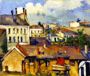 Group of Houses by Paul Cezanne Oil Painting Reproduction