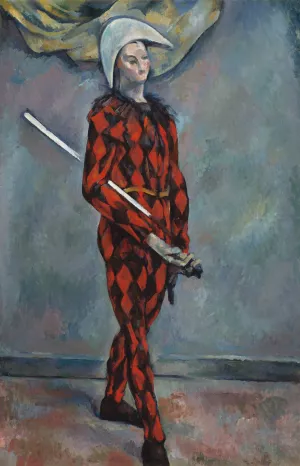 Harlequin by Paul Cezanne - Hand-Painted Oil Painting Reproduction