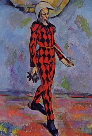 Harlequin by Paul Cezanne - Hand-Painted Oil Painting Reproduction