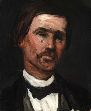 Head Of A Man by Paul Cezanne - Hand-Painted Oil Painting Reproduction