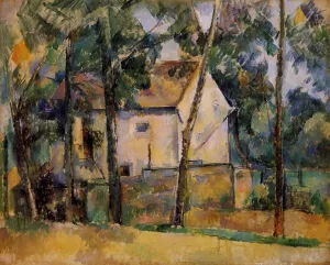 House and Trees by Paul Cezanne - Hand-Painted Oil Painting Reproduction