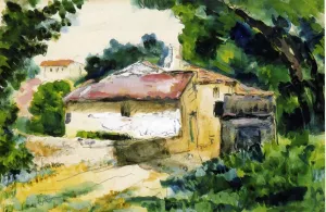 House in Provence by Paul Cezanne - Hand-Painted Oil Painting Reproduction