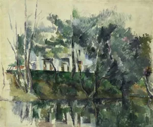 Main Product Photo of House on a River Painting by Paul Cezanne