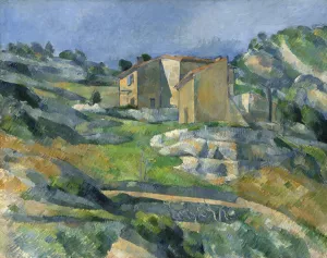 Houses in Provence - The Riaux Valley near L'Estaque by Paul Cezanne - Hand-Painted Oil Painting Reproduction