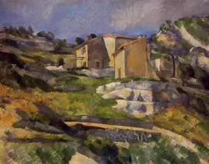 Houses in Provence - the Riaux Valley near L'Estaque by Paul Cezanne - Hand-Painted Oil Painting Reproduction