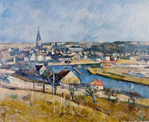 Ile de France Landscape by Paul Cezanne Oil Painting Reproduction