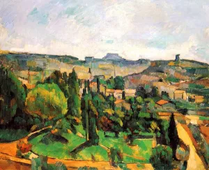 Main Product Photo of Ile de France Landscape Painting by Paul Cezanne