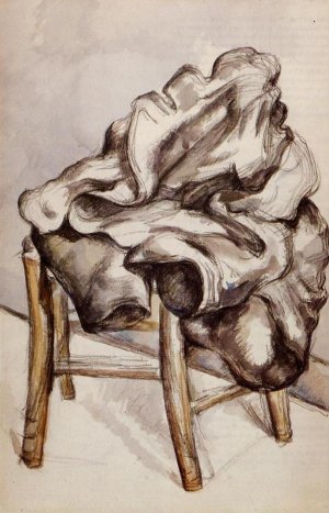 main product photo of Jacket on a Chair painting by Paul Cezanne