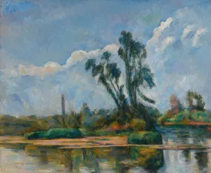 La Riviere by Paul Cezanne - Hand-Painted Oil Painting Reproduction