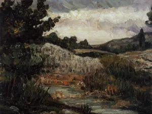 Landscape - Mount Saint-Victoire by Paul Cezanne - Hand-Painted Oil Painting Reproduction