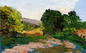 Main Product Photo of Landscape of the Midi Painting by Paul Cezanne