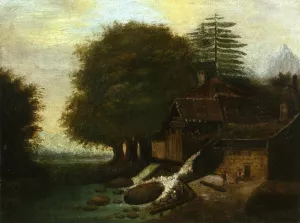 Landscape with Mill by Paul Cezanne Oil Painting Reproduction
