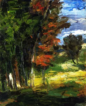 Main Product Photo of Landscapes with Trees Painting by Paul Cezanne