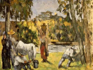 Life in the Fields by Paul Cezanne - Hand-Painted Oil Painting Reproduction