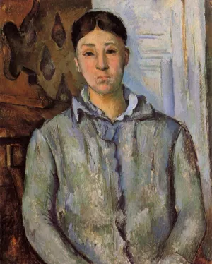 Madame Cezanne in Blue also known as Sant Van Victoria by Oil Painting Reproduction