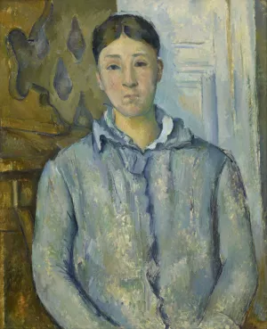 Madame Cezanne in Blue by Paul Cezanne - Hand-Painted Oil Painting Reproduction