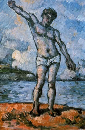 Man Standing, Arms Extended by Paul Cezanne - Hand-Painted Oil Painting Reproduction