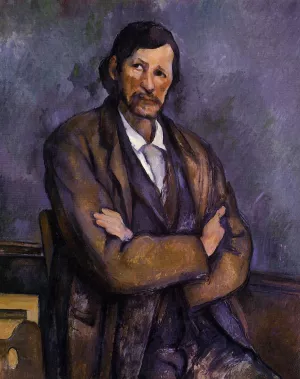Man with Crossed Arms by Paul Cezanne - Hand-Painted Oil Painting Reproduction