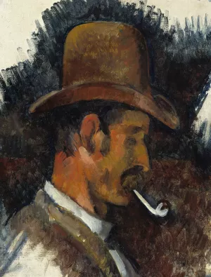 Man with Pipe by Paul Cezanne - Hand-Painted Oil Painting Reproduction