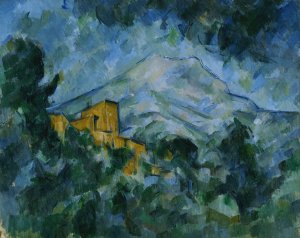 Main Product Photo of Mont Sainte-Victoire and Chateau Noir Painting by Paul Cezanne
