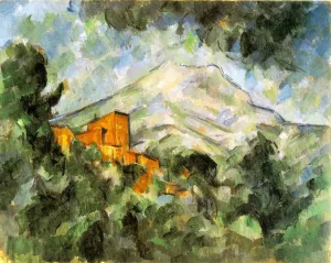 Mont Sainte-Victoire and Chateau Noir by Paul Cezanne - Hand-Painted Oil Painting Reproduction