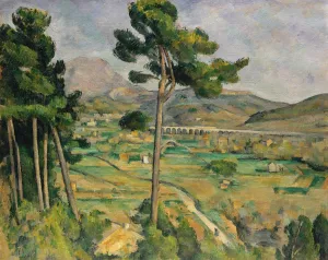 Mont Sainte-Victoire and the Viaduct of the Arc River Valley by Paul Cezanne Oil Painting Reproduction