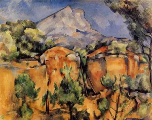 Mont Sainte-Victoire Seen from the Bibemus Quarry by Paul Cezanne - Hand-Painted Oil Painting Reproduction