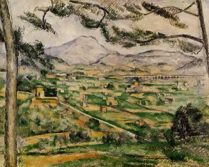 Mont Sainte-Victoire with Large Pine by Paul Cezanne - Hand-Painted Oil Painting Reproduction