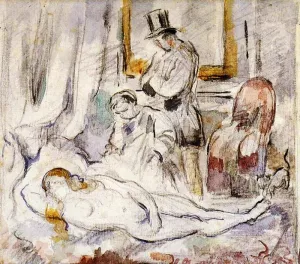 Olympia by Paul Cezanne - Hand-Painted Oil Painting Reproduction