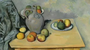 Pichet Et Fruits Sur Une Table by Paul Cezanne - Hand-Painted Oil Painting Reproduction