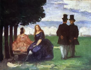 Promenade by Paul Cezanne - Hand-Painted Oil Painting Reproduction