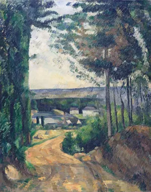 Road leading to the lake by Paul Cezanne - Hand-Painted Oil Painting Reproduction
