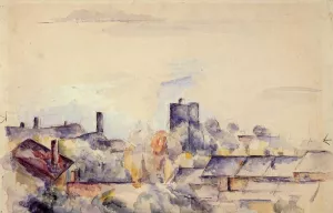 Roof in L'Estaque by Paul Cezanne - Hand-Painted Oil Painting Reproduction